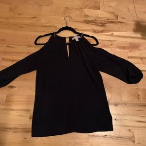 Navy open shoulder Michael Korea top